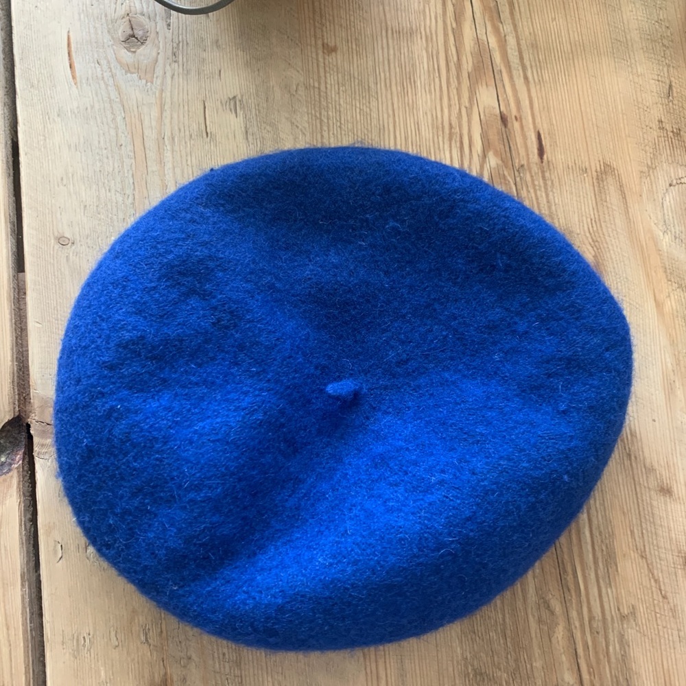 Beret hat.